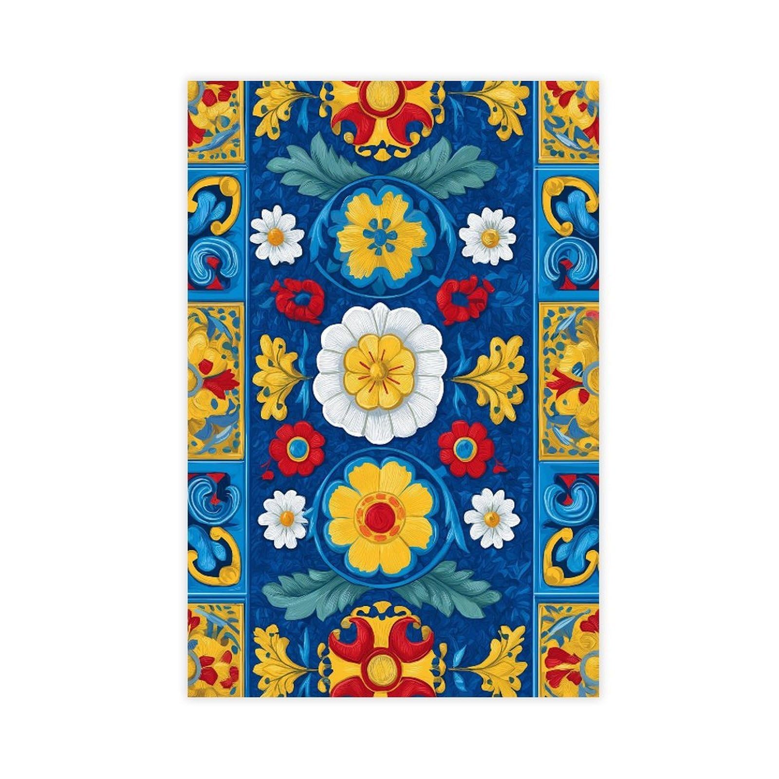 YWTJAX Mexican Floral Poster Canvas Poster for Living Room Decor Gift