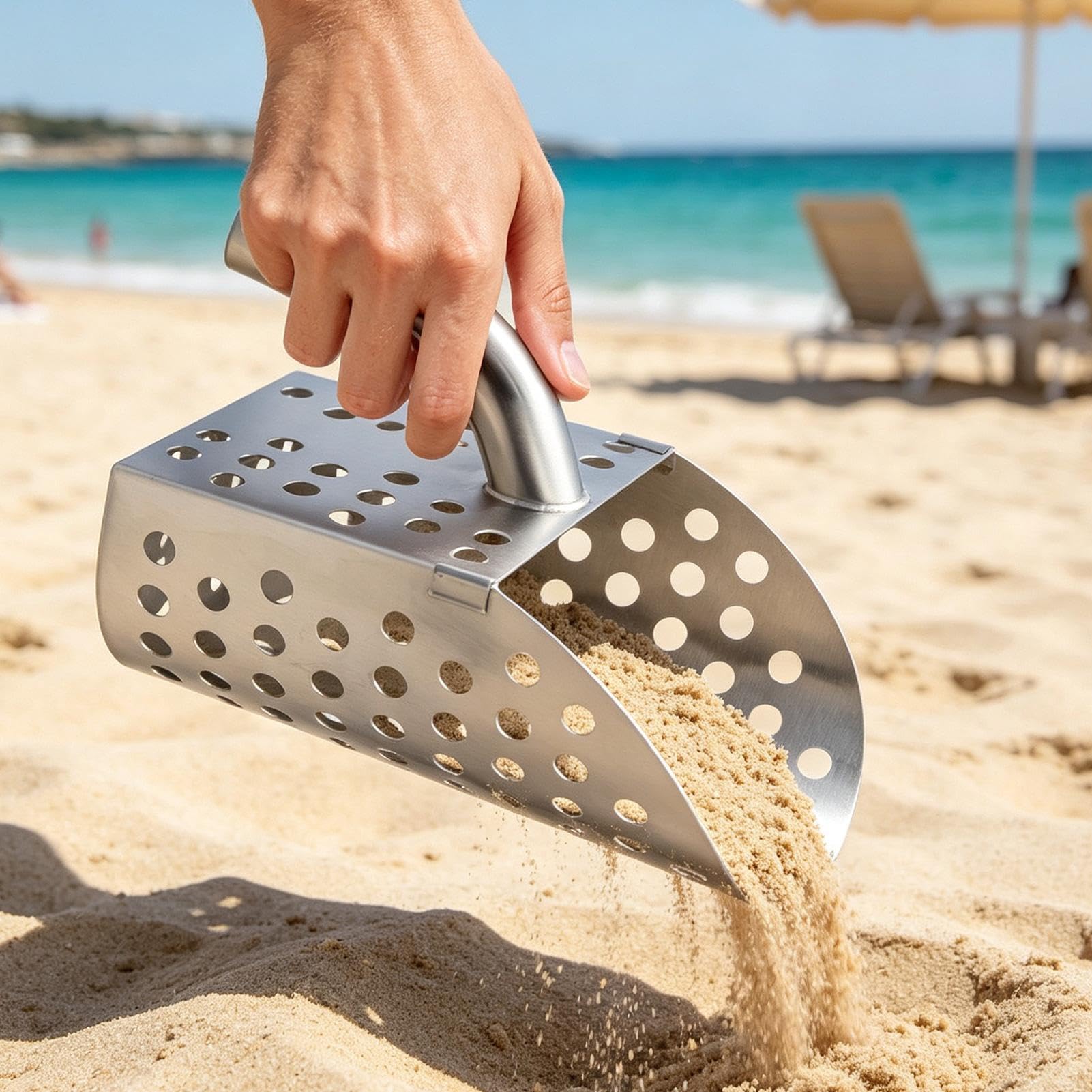 Plażowe Szufelki Piaskowe Wytrzymałe Narzędzie Ręczne ze Stali Nierdzewnej