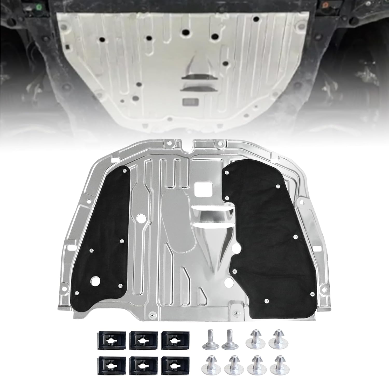 Engine Splash Shield Guard Under Car Shield Cover Board Compatible with Honda Civic 2016 2017 2018 2019 2020 2021 Replace 74110-TBA-A00 90674-TY2-A01