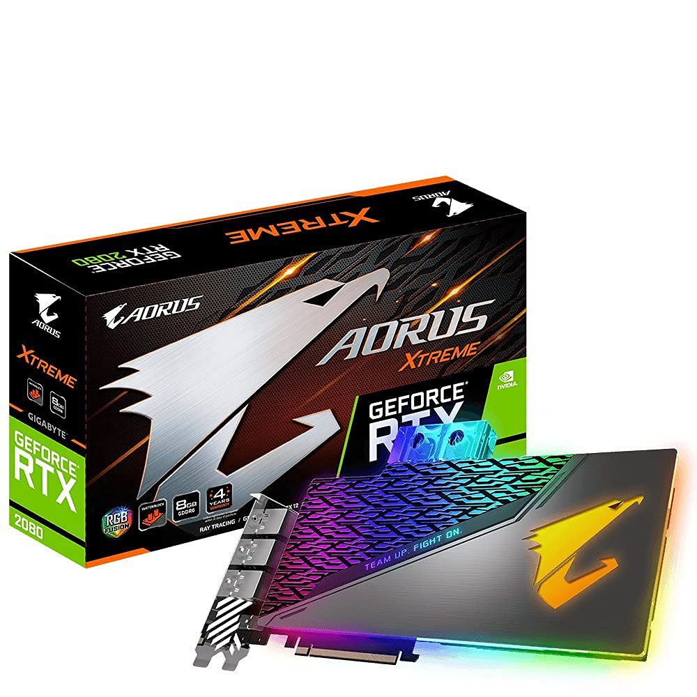 Gigabyte AORUS GeForce RTX 2080 Xtreme WATERFORCE WB 8G Graphics Card, Pre-Installed Waterblock, 8GB