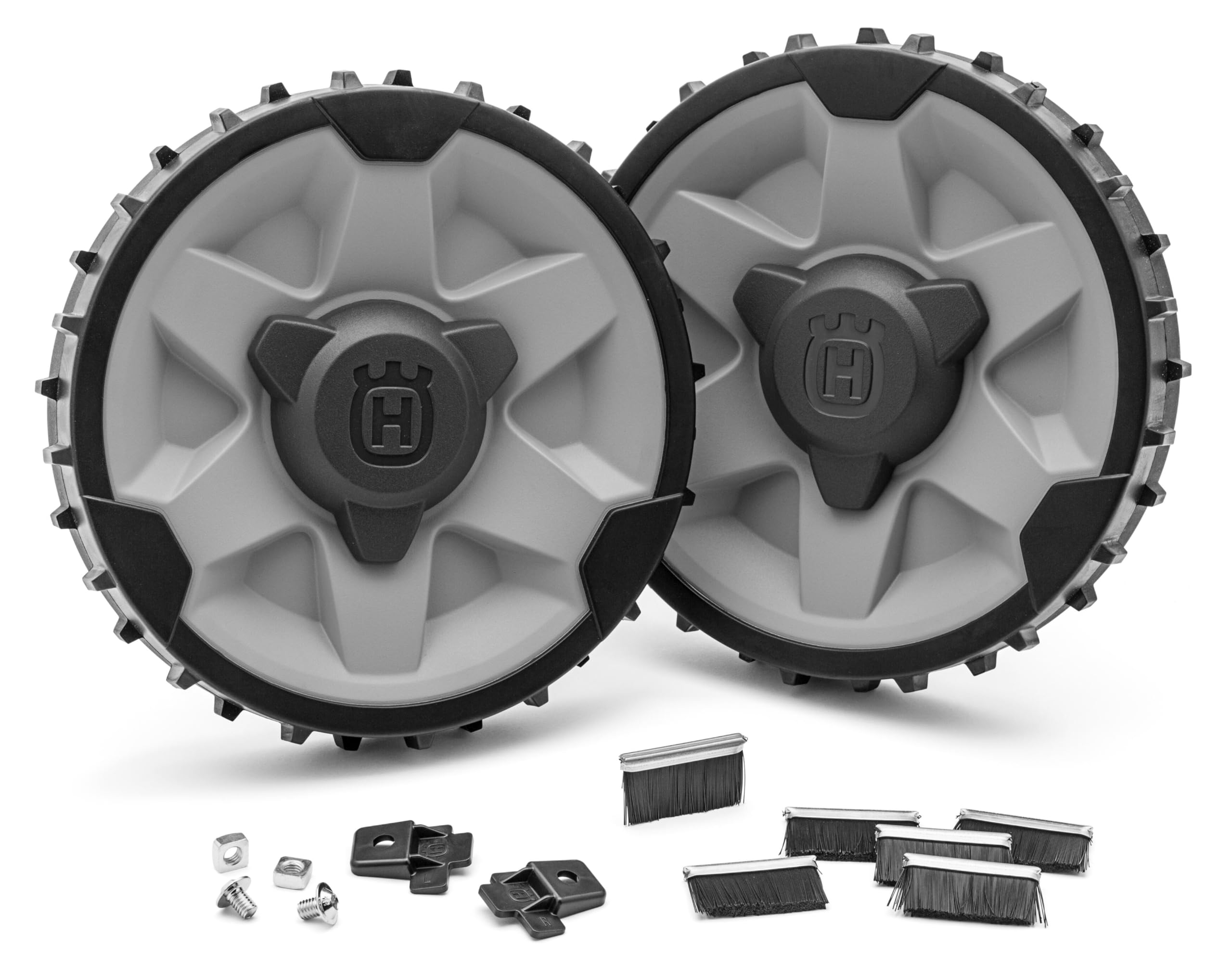 Husqvarna Automower® Terrain Kit mit Bürsten – Passend für Automower® 310, 315, 315X, 520 & 550 – Verbessert die Haftung an Hängen und unebenem Boden
