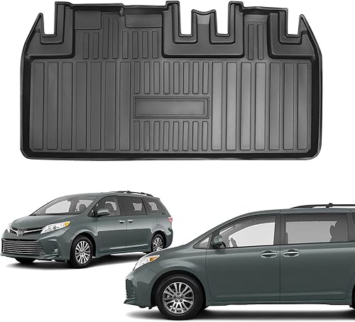 Miniatura 21 de Compatible para Toyota Highlander 2014-2019 Alfombrilla de carga alfombrilla de respaldo 2 en 1 Todo Clima Forro de Carga TPE para Accesorios Toyota
