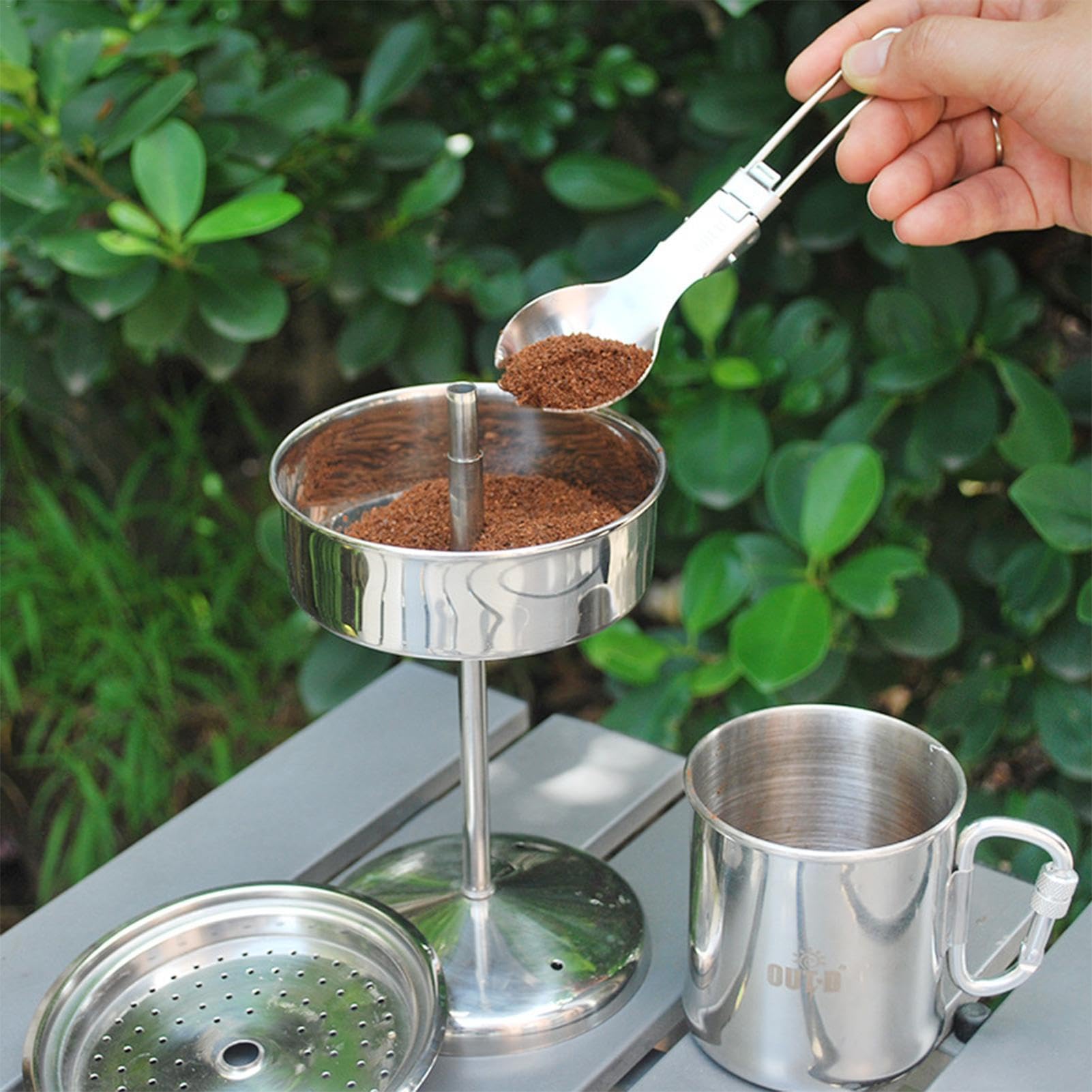 Cafetera con percolador,Cafetera con percolador | Cafetera de acero inoxidable - Percoladores para estufa de 9 tazas, percolador para acampar apto para grupos para acampar