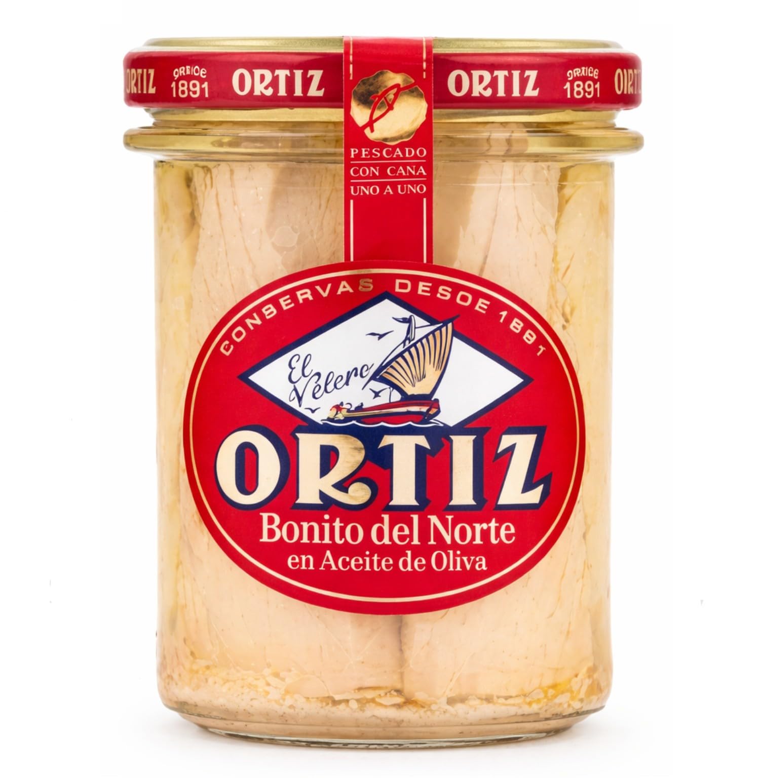 Ortiz Bonito del Norte Weißer Thunfisch in Olivenöl Spanien inkl. FeinWert E-Book (6 x 400g)