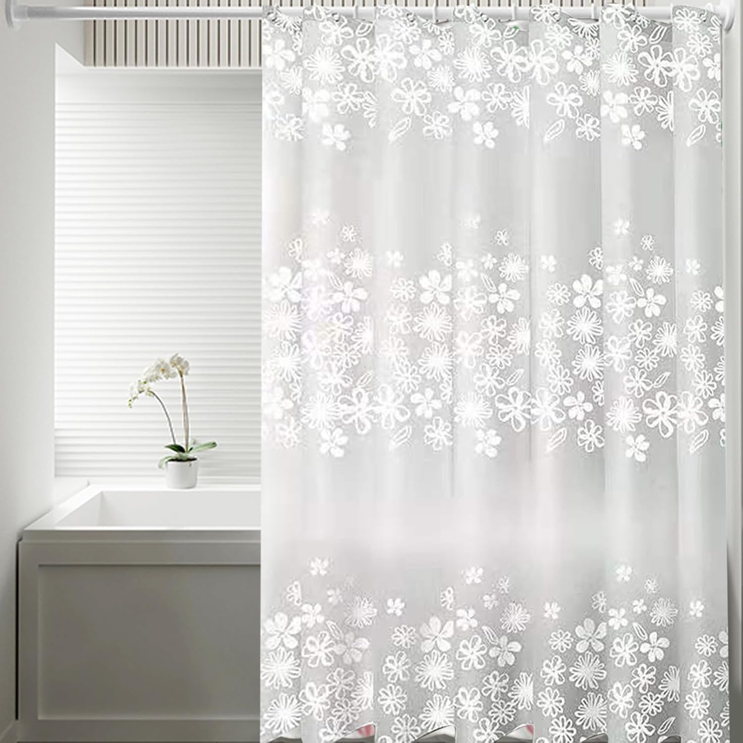Amazon.com: Shower Curtain with Snap Liner Set, Partition Curtain for ...