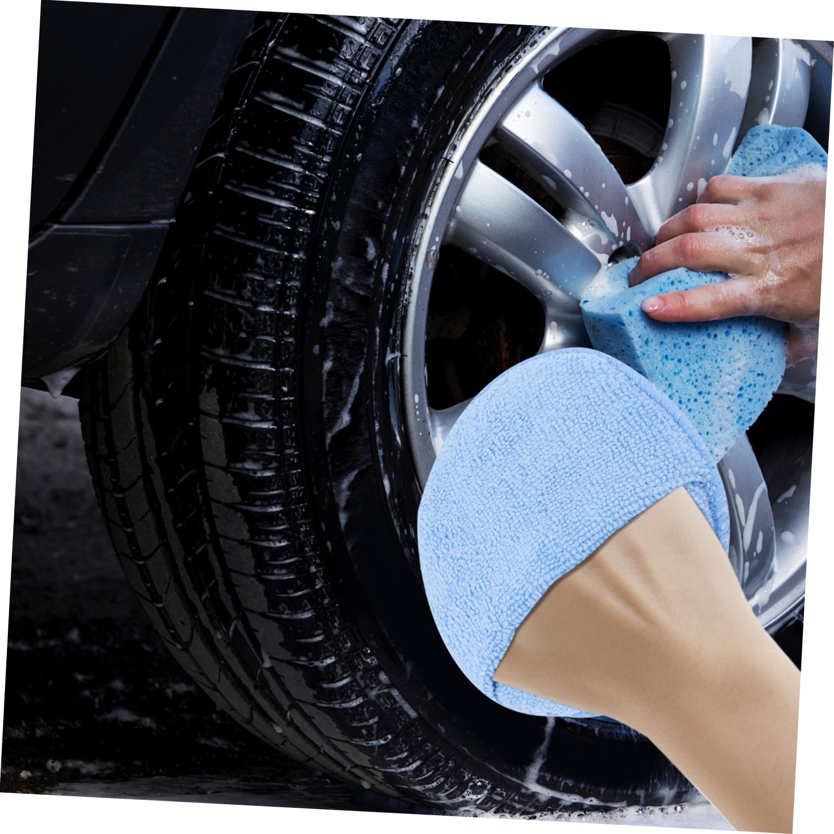 SHERCHPRY 18piezas Almohadillas De Aplicación De Cera De Microfibra Esponjas para Coche Lavables y Reutilizables Accesorios De Limpieza Automotriz