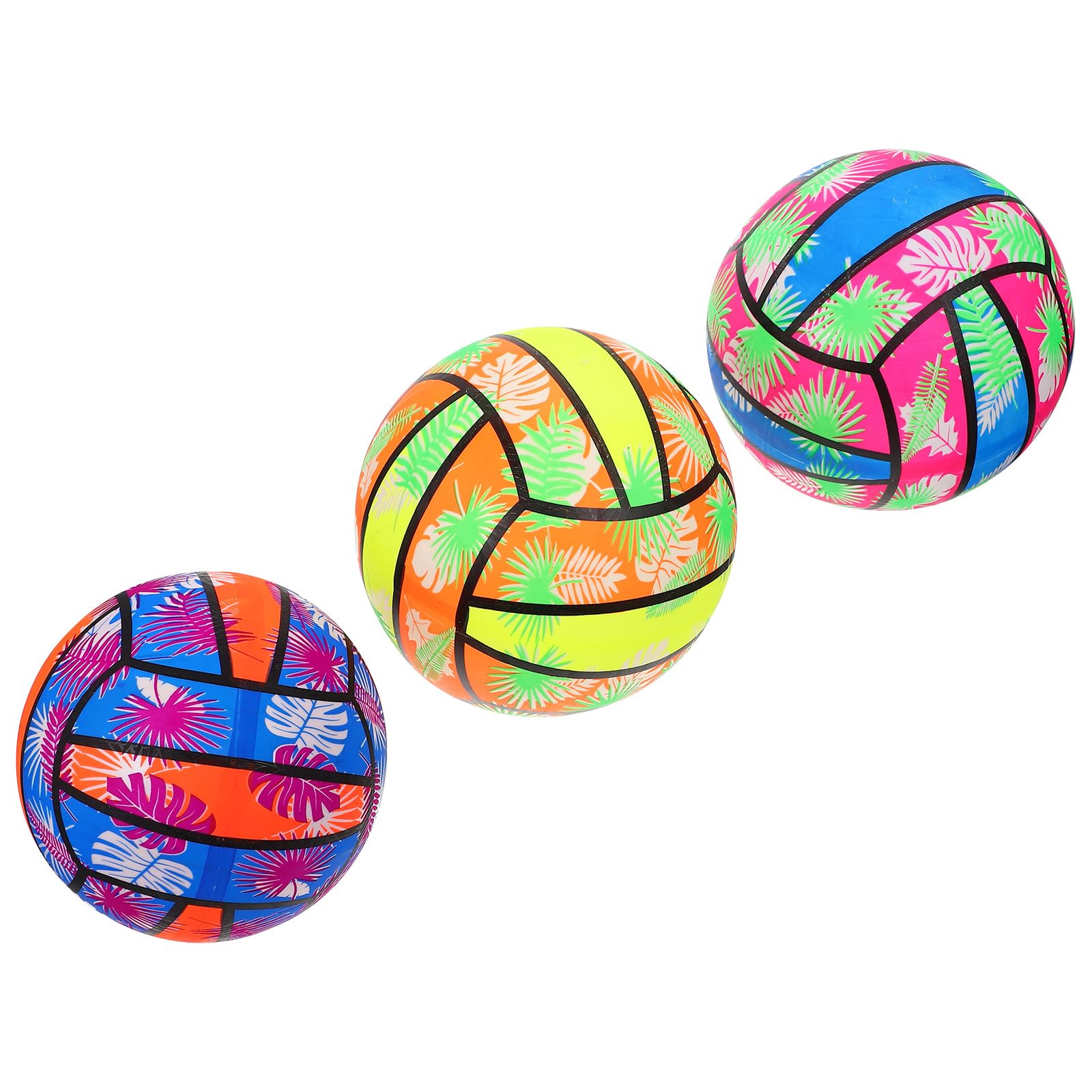 ORFOFE 3 Piezas Inflables de Voleibol de Playa Coloridas para Piscina y Playa Juguete Verano Colores Aleatorios Color Aleatorio Color Aleatorio