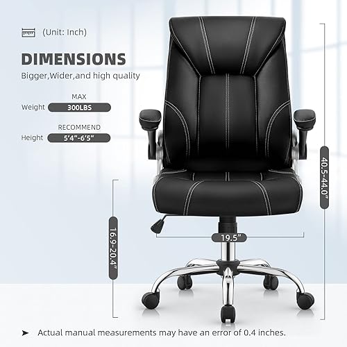 Miniatura 2 de SEATZONE Silla de oficina con respaldo alto, silla de escritorio para computadora, sillas ejecutivas ergonómicas con ruedas y reposabrazos
