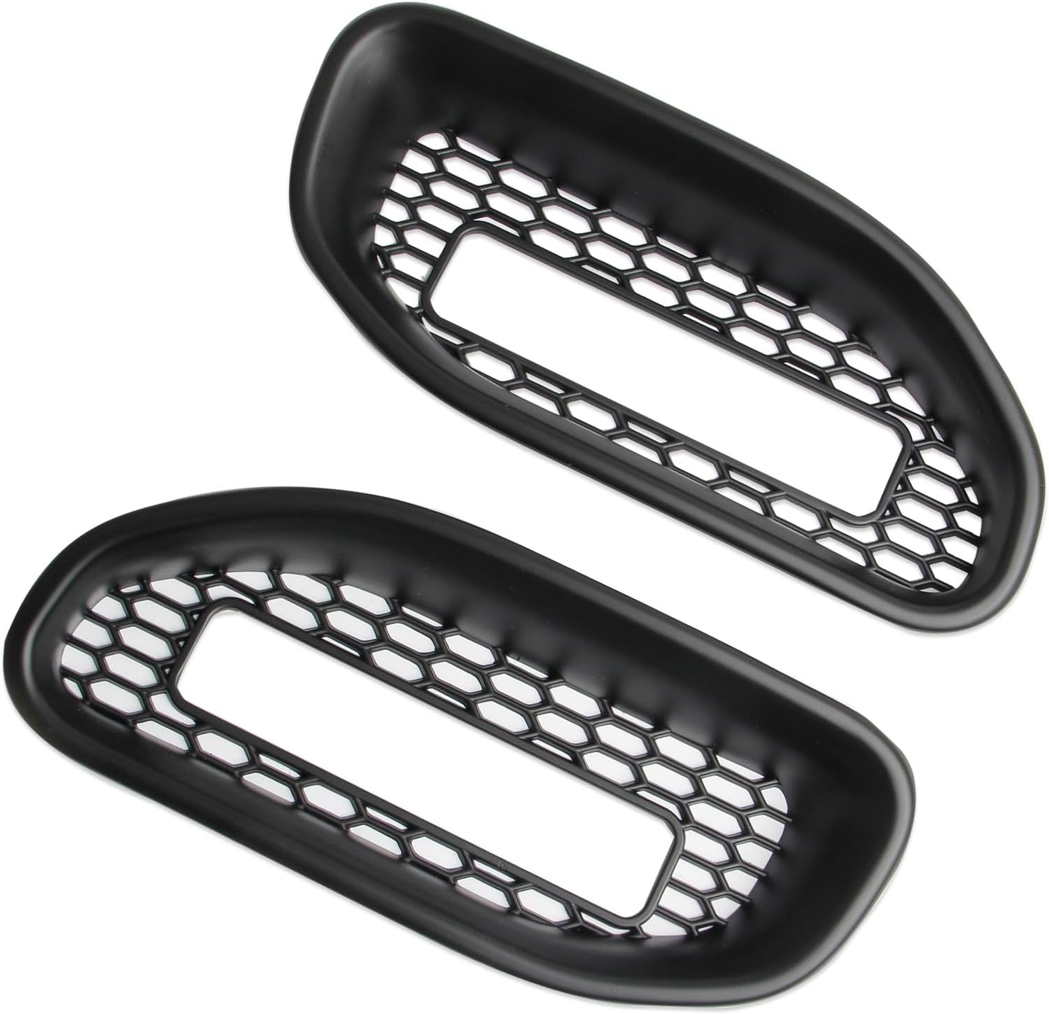 Korlot Matte Black Front Bumper Grille Tow Hook Cover Trim for 2019-2024 RAM 1500