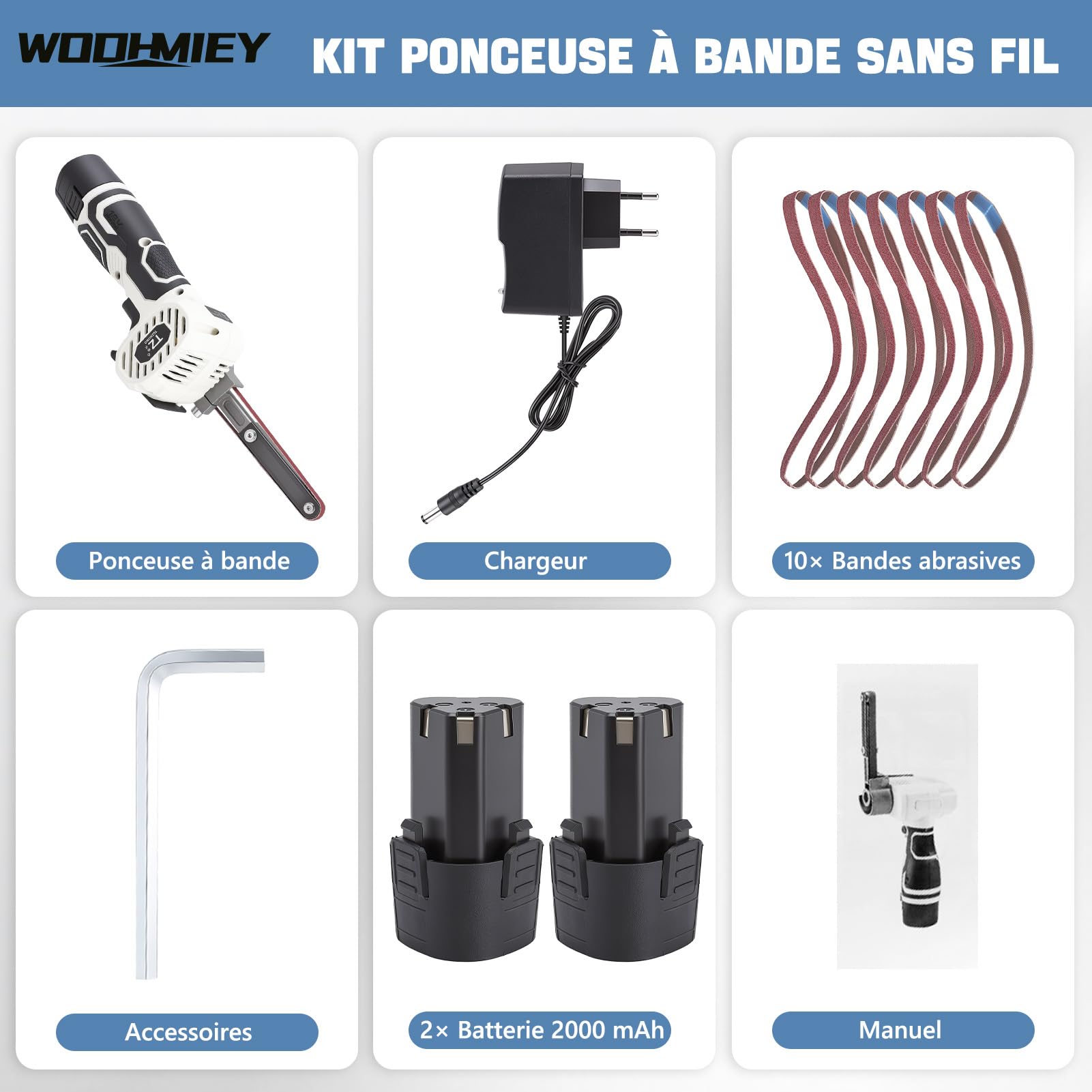 Ponceuse a bande electrique lime electrique mini ponceuse a bande portative changement rapide faible bruit poignee caoutchouc for bois metal cuir verre