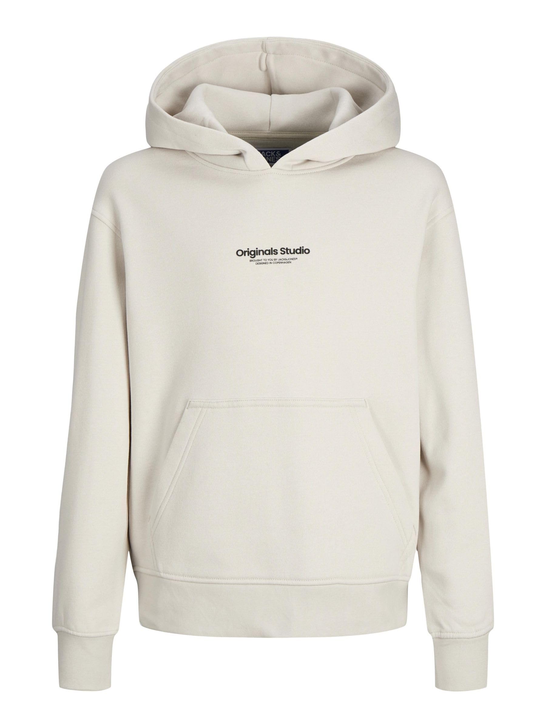 JACK & JONES Boy's Jorvesterbro Noos Jnr Sweat Hood Sweatshirt, Moonbeam, 164