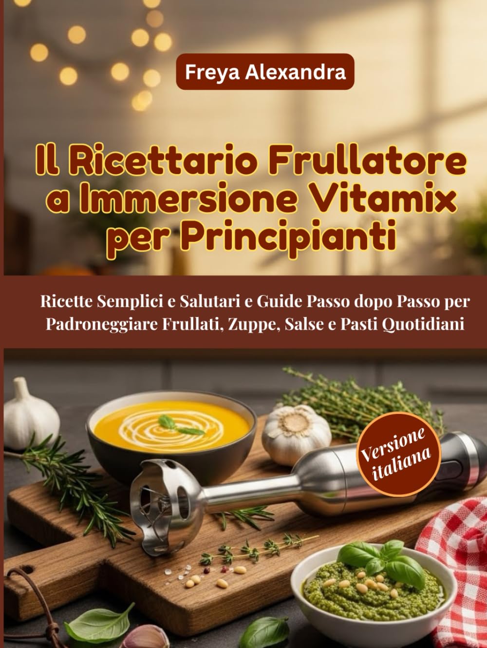 Il Ricettario Frullatore a Immersione Vitamix per Principianti: Ricette Semplici e Salutari e Guide Passo dopo Passo per Padroneggiare Frullati, Zuppe, Salse e Pasti Quotidiani