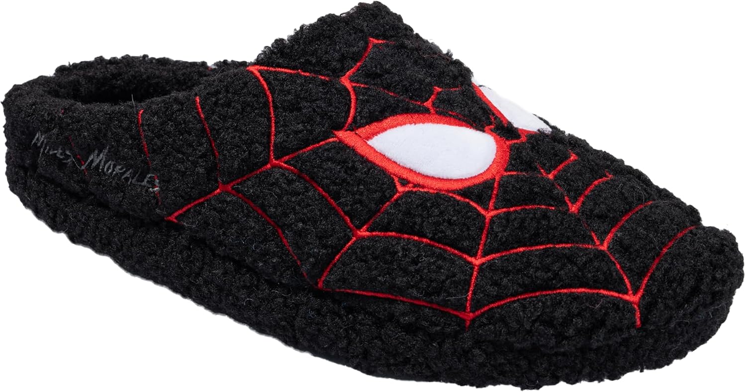 Ground Up Spiderman Mens Slipper Clogs – Official Marvel Licensed Indoor House Shoes, Cozy Lightweight Slip On Scuff Slippers for Men, Sizes 7-14