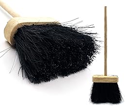 Newman and Cole Brosse de nettoyage compacte pour la cheminée et la maison avec poignée en bois et poils serrés et doux 36 cm