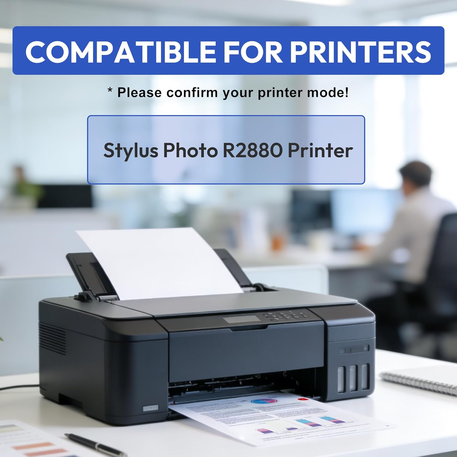 Remanufactured T096 96 Ink Cartridges Replacement for T0961 T0962 T0963 T0964 T0965 T0966 T0967 T0968 T0969 Ink for Stylus Photo R2880 Inkjet Printer Ink (9-Pack)