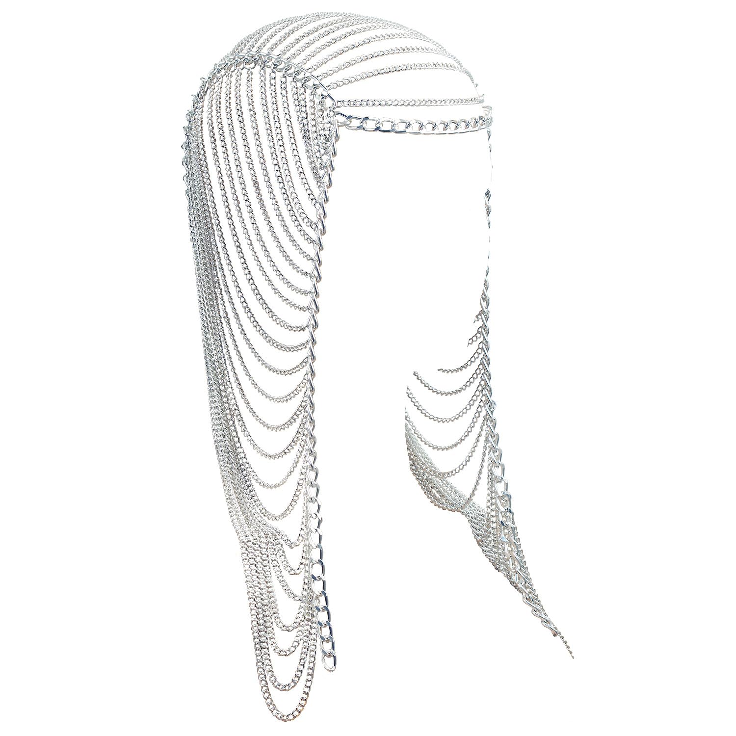 Layered Gold Chain Jewelry for Women Goddess Headpiece Carnival Dance Hair Accessories