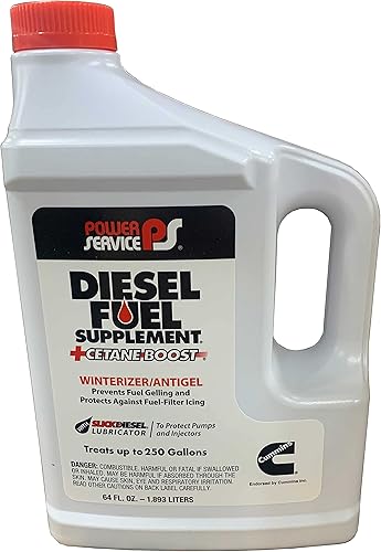Power Service Suplemento de combustible diésel + Cetane Boost 64oz (paquete de 6)