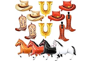 14Pcs Cowboy Balloons - Western Party Decorations