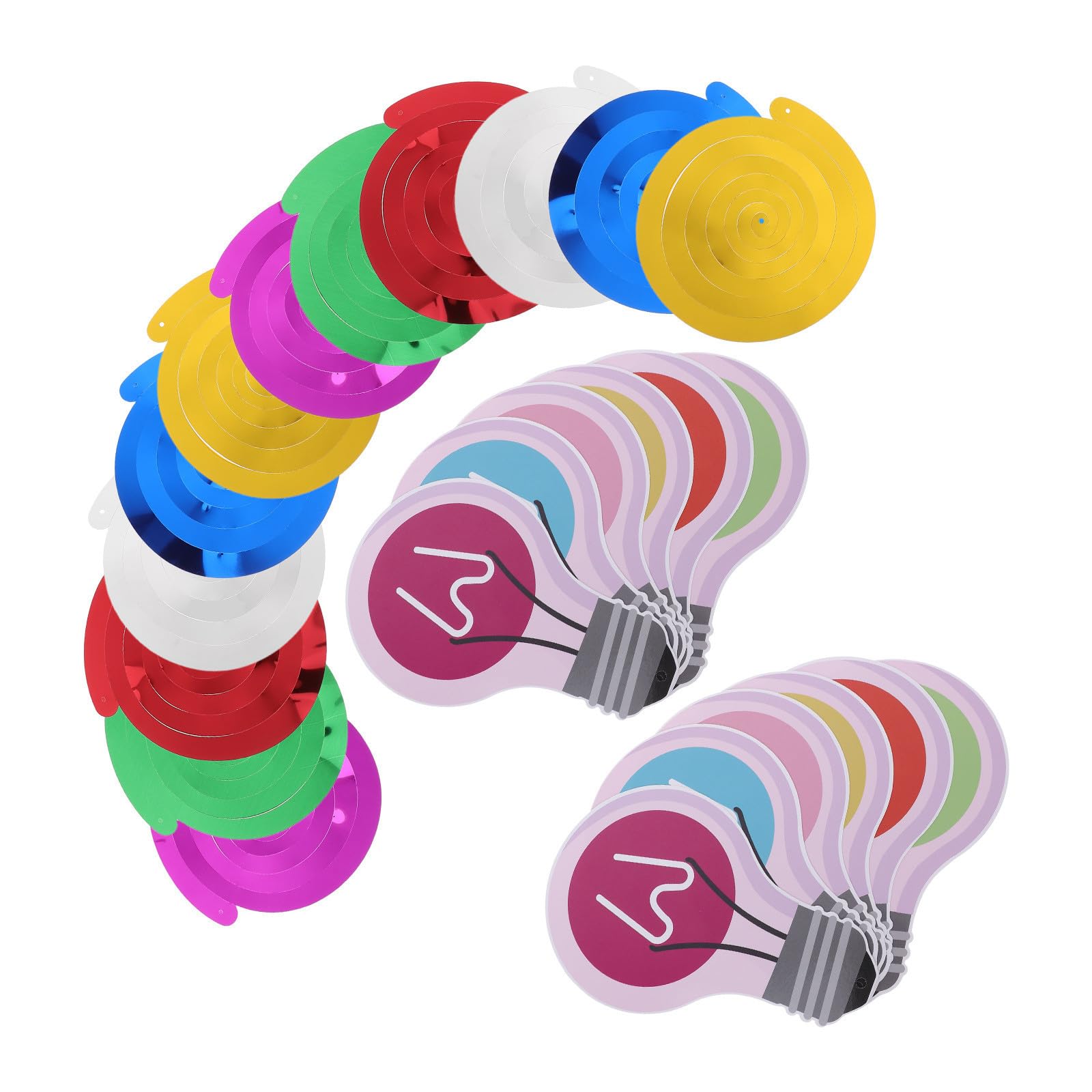 Bombilla de papel colgante en espiral Alasum para decoración cristiana escolar