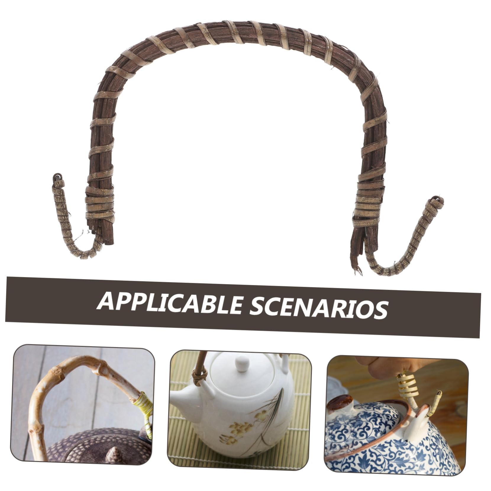 Asa De Ratán Para Tetera Japonesa Cerámica Resistente Estructura De Hierro Diseño Ergonómico Para Manejar Tetera China En Hogar Oficina y Exteriores