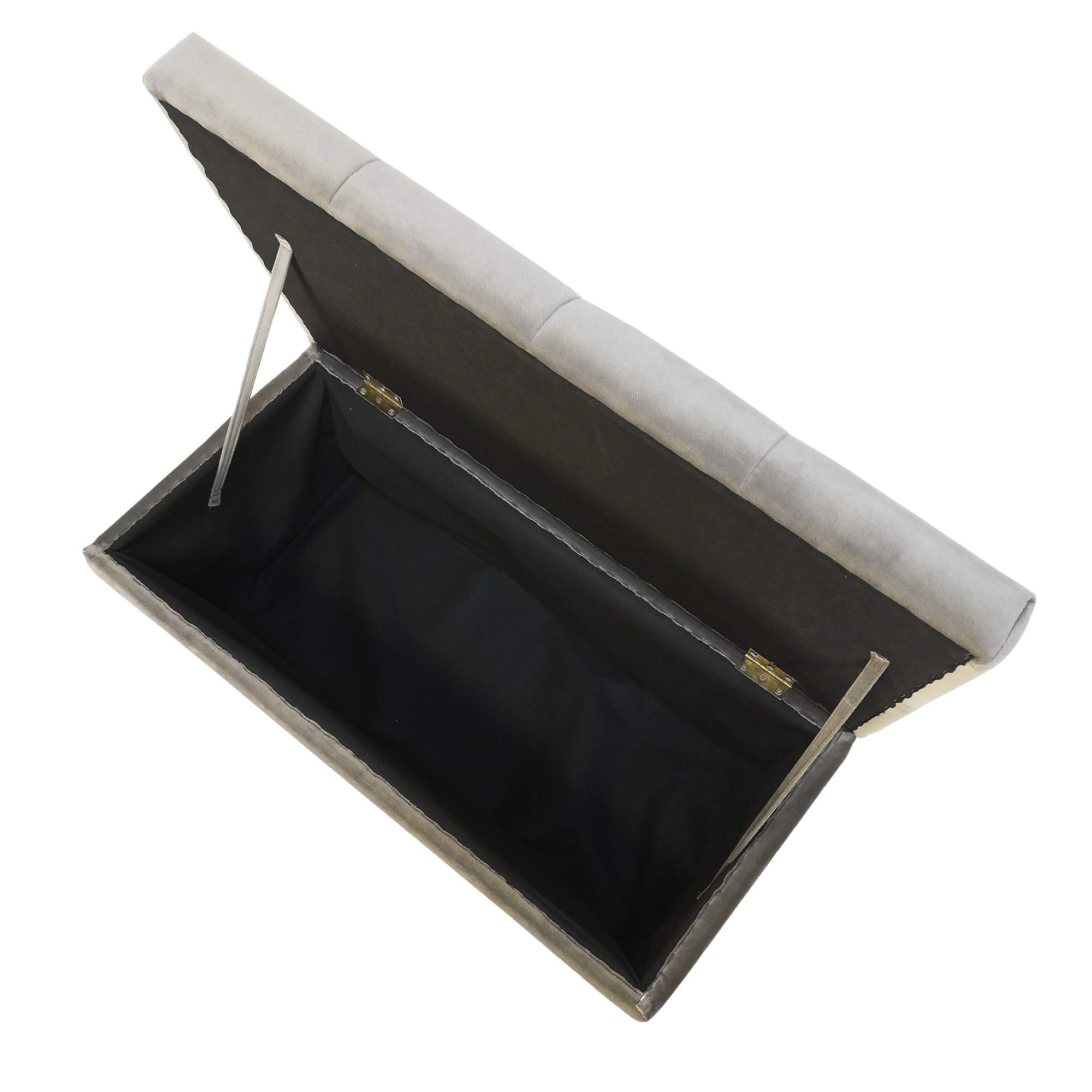 Sitzbank Sitzhocker Sitztruhe mit Stauraum Aufbewahrungsbox (Beige)