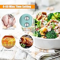 Vista 8 de ARLIME Microondas retro de 0.9 pies cúbicos, horno microondas de encimera de 900 W con 5 niveles de potencia, descongelación y cocción automática