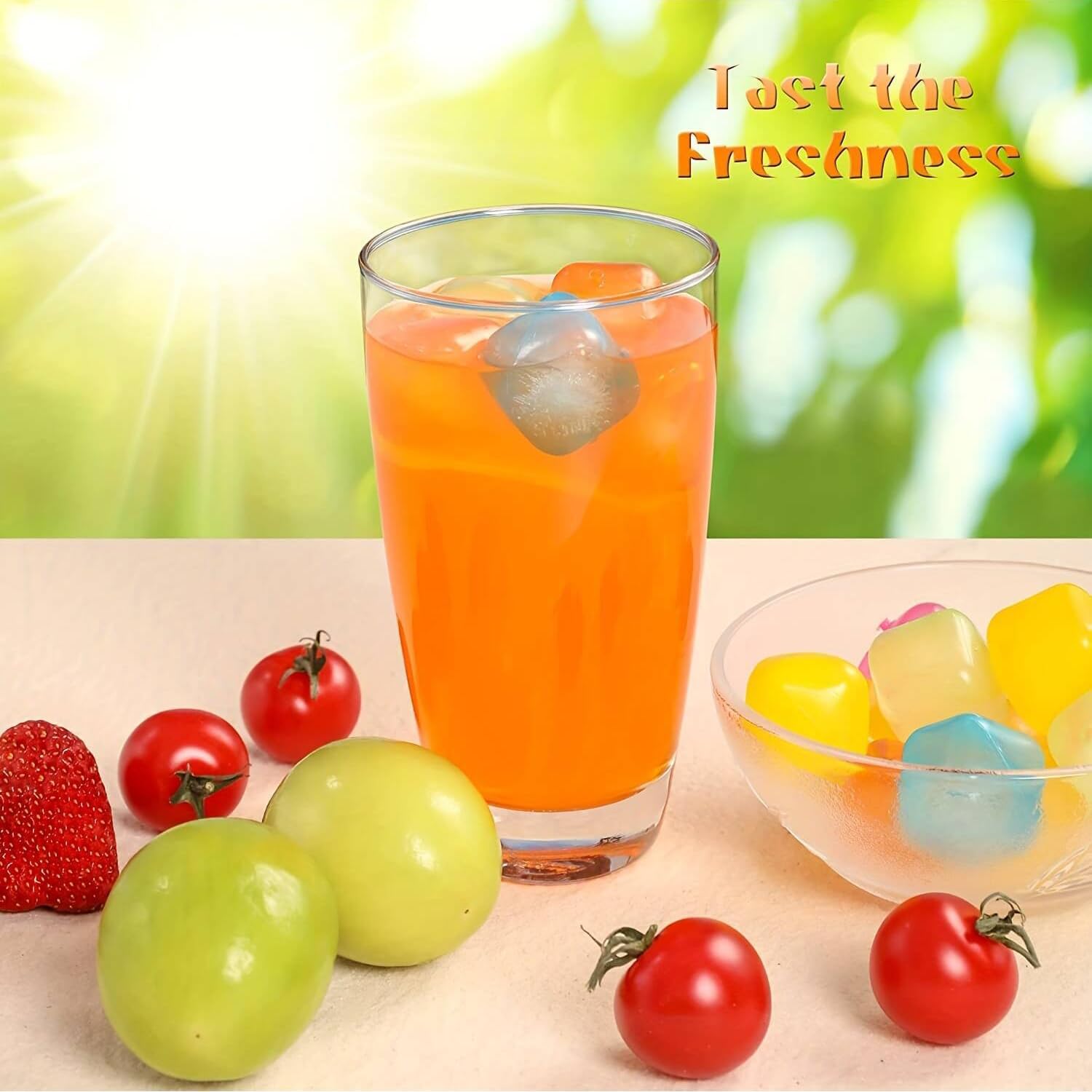 Cubitos de hielo reutilizables sin BPA, juego de 20 piezas de colores, ecológicos para bebidas y cócteles