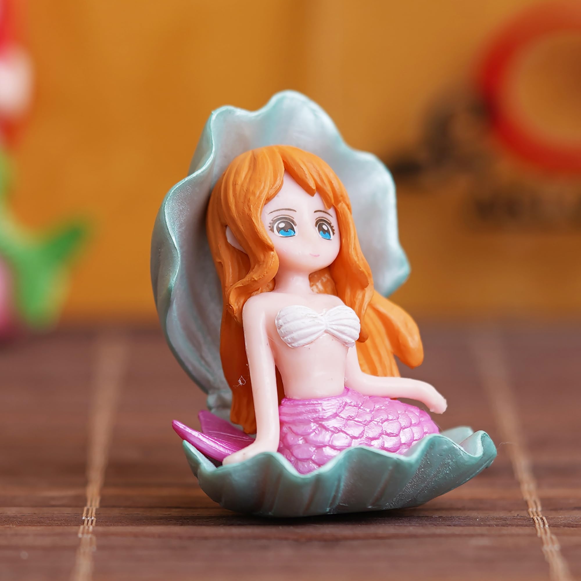 eCraftIndia Little Mermaid Doll Statue in The Seashell Decorative Showpiece