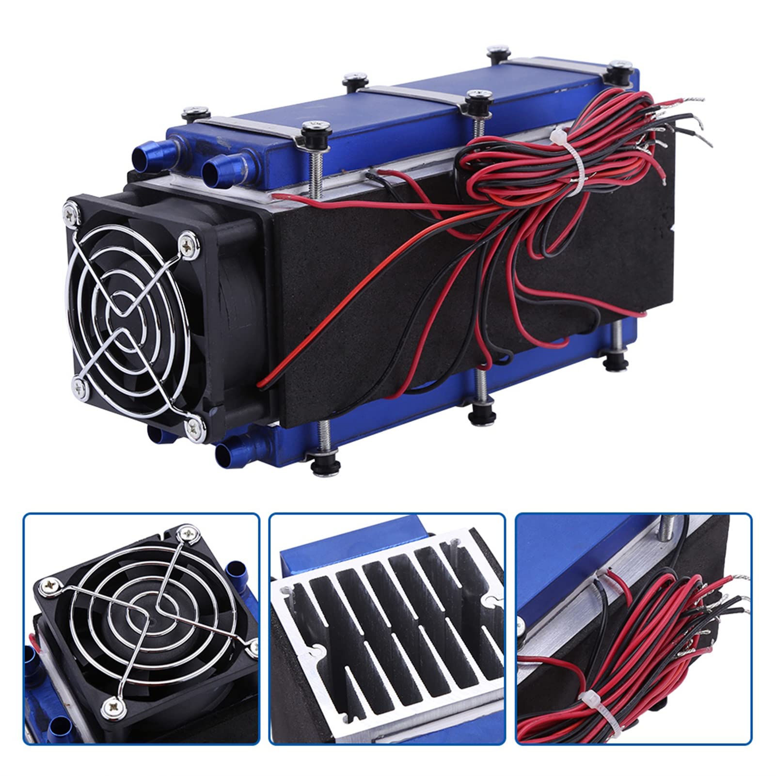 Thermoelektrischer Kühler Kühlmodul, DC12V 576W TEC1-12706 8-Chip-Peltier-System Halbleiter-Kühlung Stücke Kit Luftkühlung Gerät Für Kühlbox Labor Elektronik