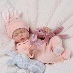 BABESIDE Lifelike Reborn Baby Dolls - 12 Inch Full Vinyl Realistic Baby Doll Sweet Sleeping Real Life Baby Dolls Cute Girl with Toy Accessories Gift Set for Kids Age 3+