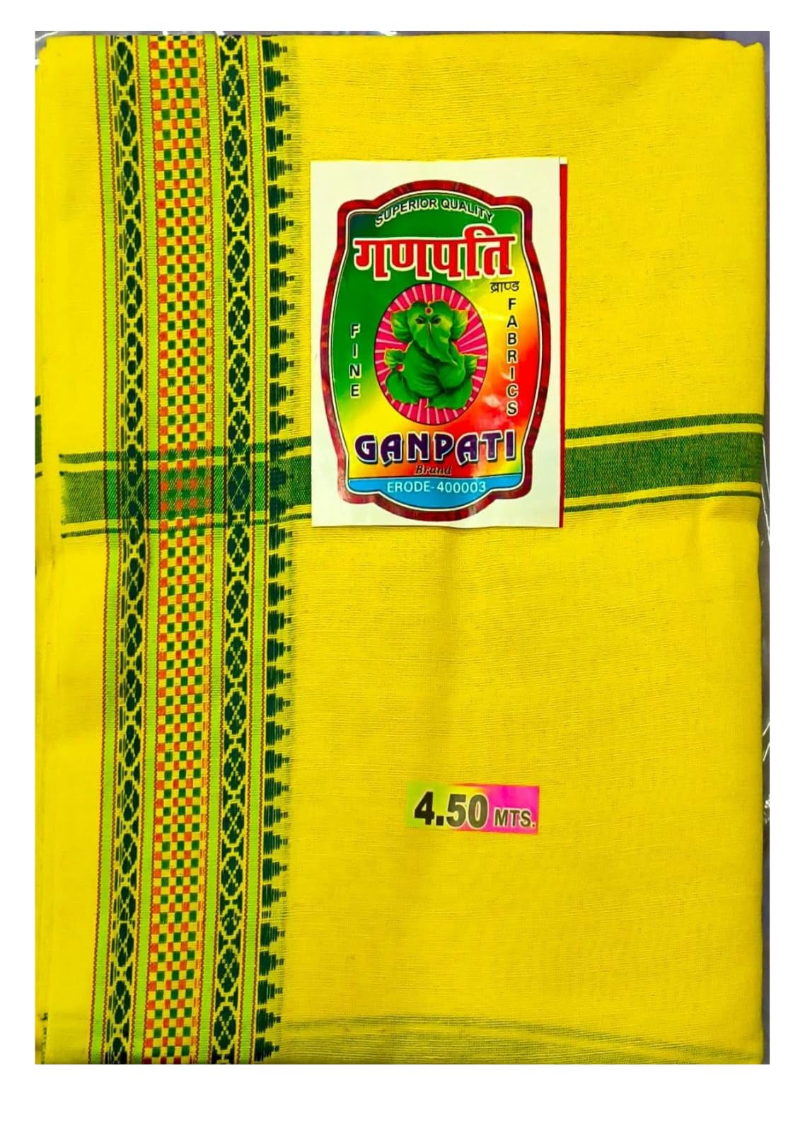 Traditional Cotton Dhoti for Men (4 Meter) | Lightweight Breathable Veshti for Pooja-image-9