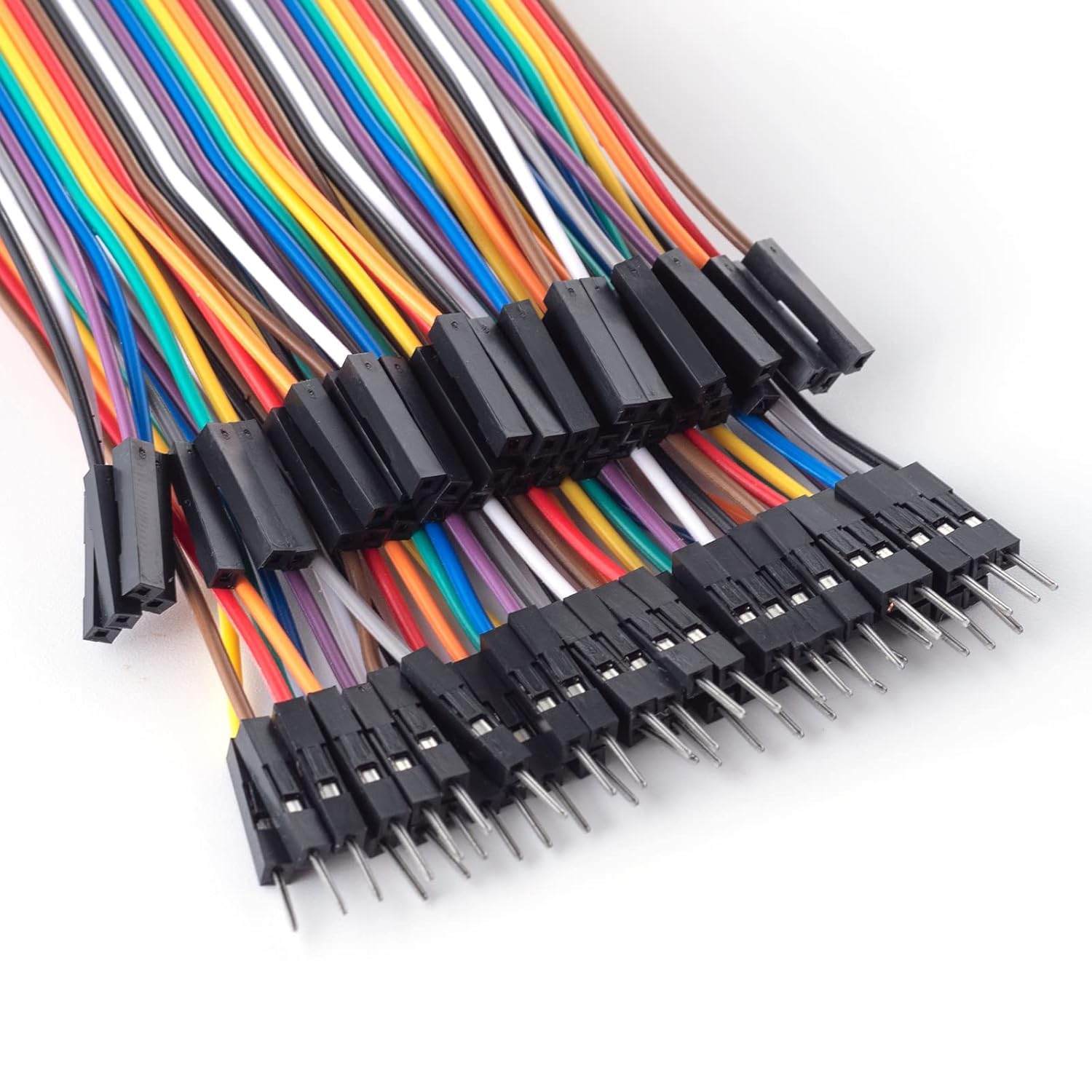 240pcs 10cm+20cm Breadboard Jumper Wires 2 * 40 pezzi da M/F Maschio a Femmina, 2 * 40 pezzi da Maschio a Maschio, 2 * 40 pezzi da Femmina a Femmina per Arduino Raspberry Pi