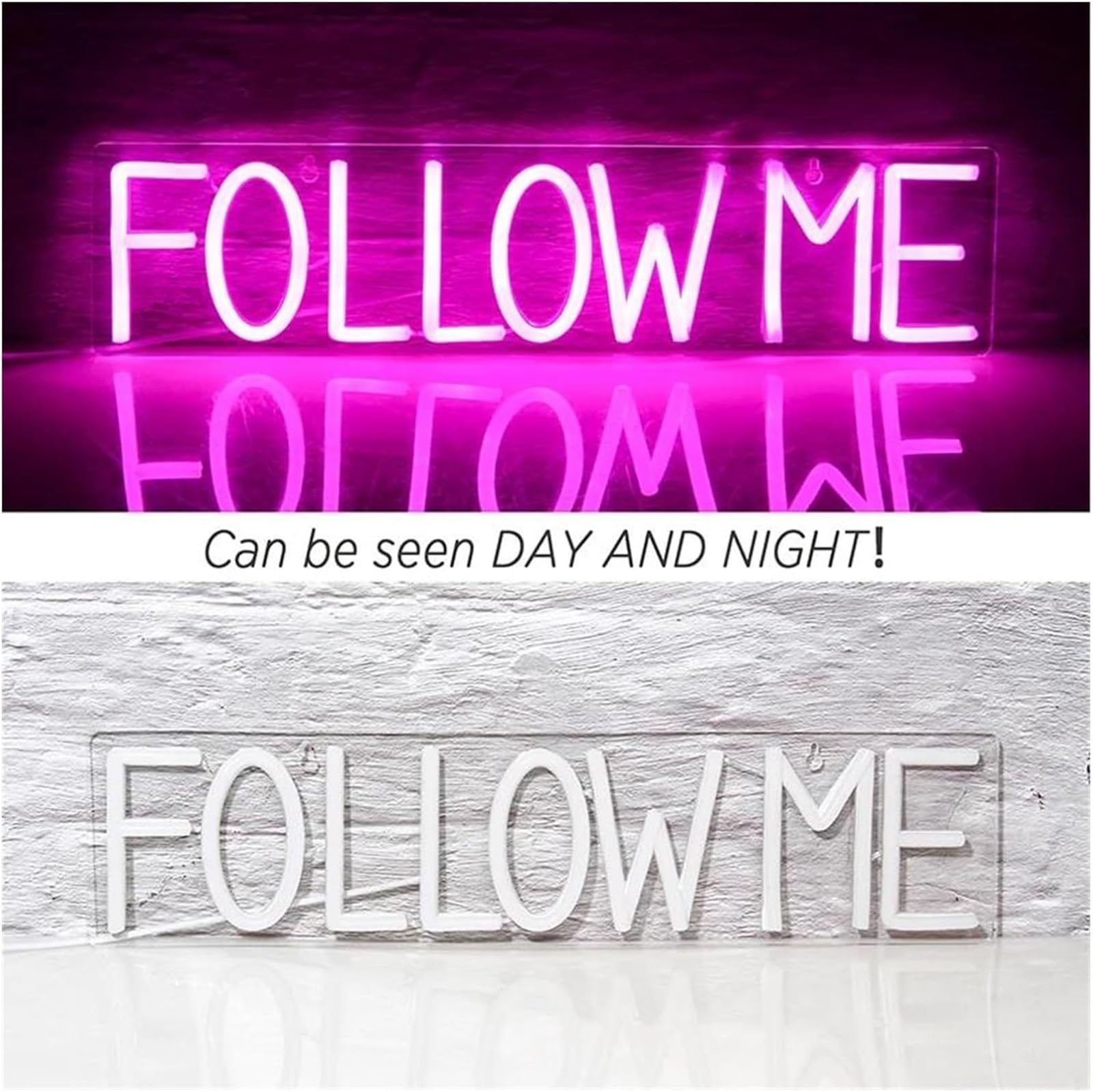 LED Lampada al neon Lettere colorate, luci al neon per interni, insegne Follow Me per la decorazione della camera da letto e del matrimonio