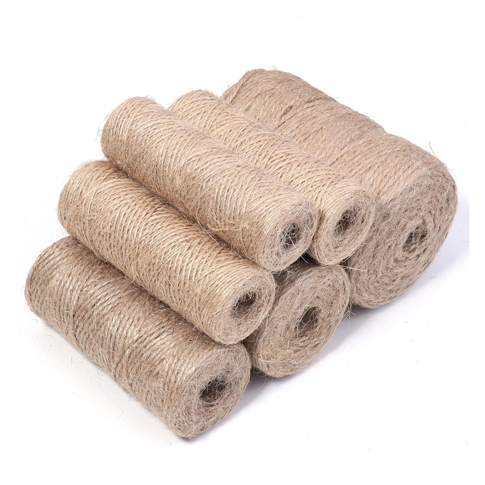 100 Meter natürliche Juteschnüre Schnurband Basteln Vintage Juteseil Schnurfaden DIY Geschenke Verpackung Party Hochzeit Heimdekoration