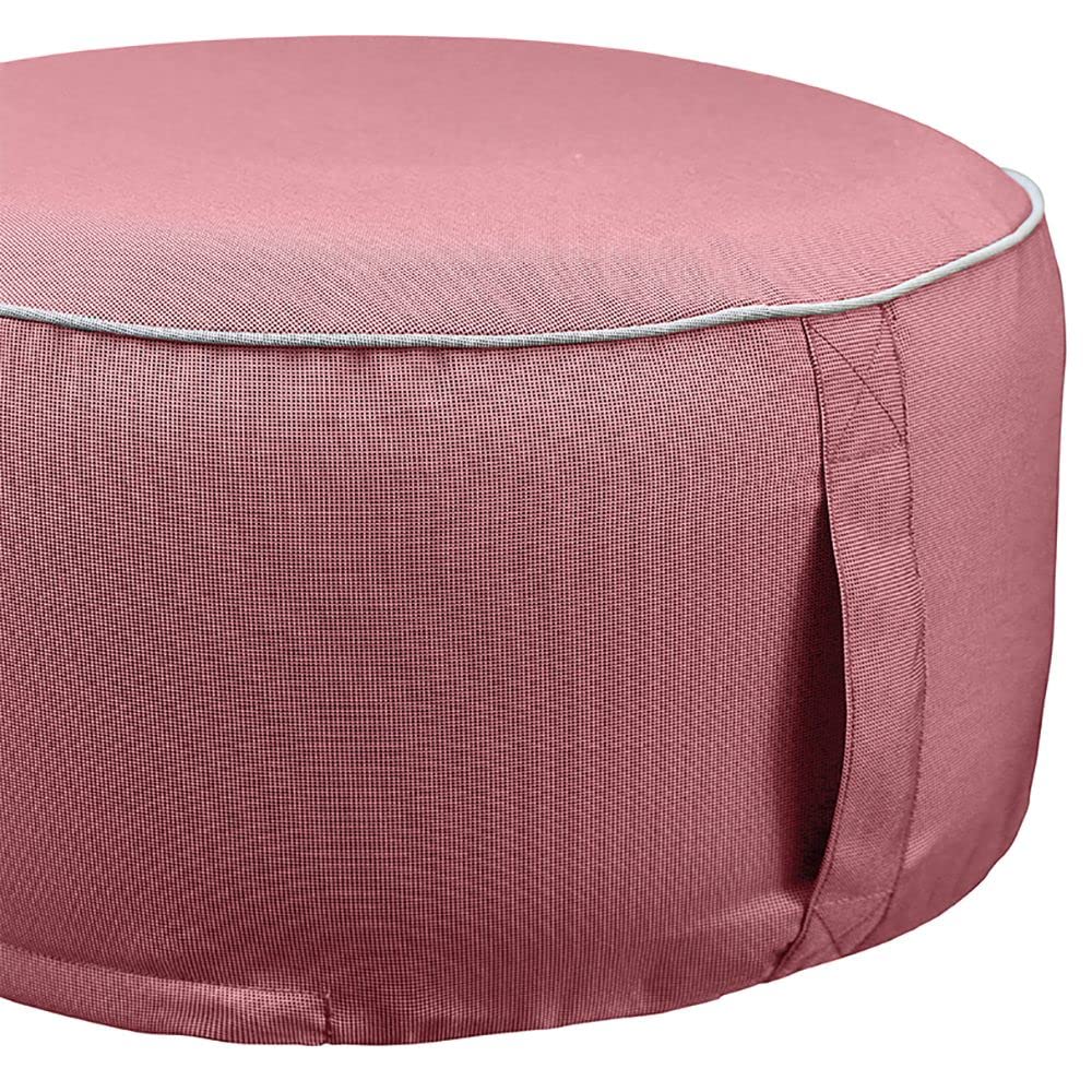 EXNER Pouf d'extérieur - 55 cm x 25 cm - Article 100 % polyester (extérieur), couleur caramel