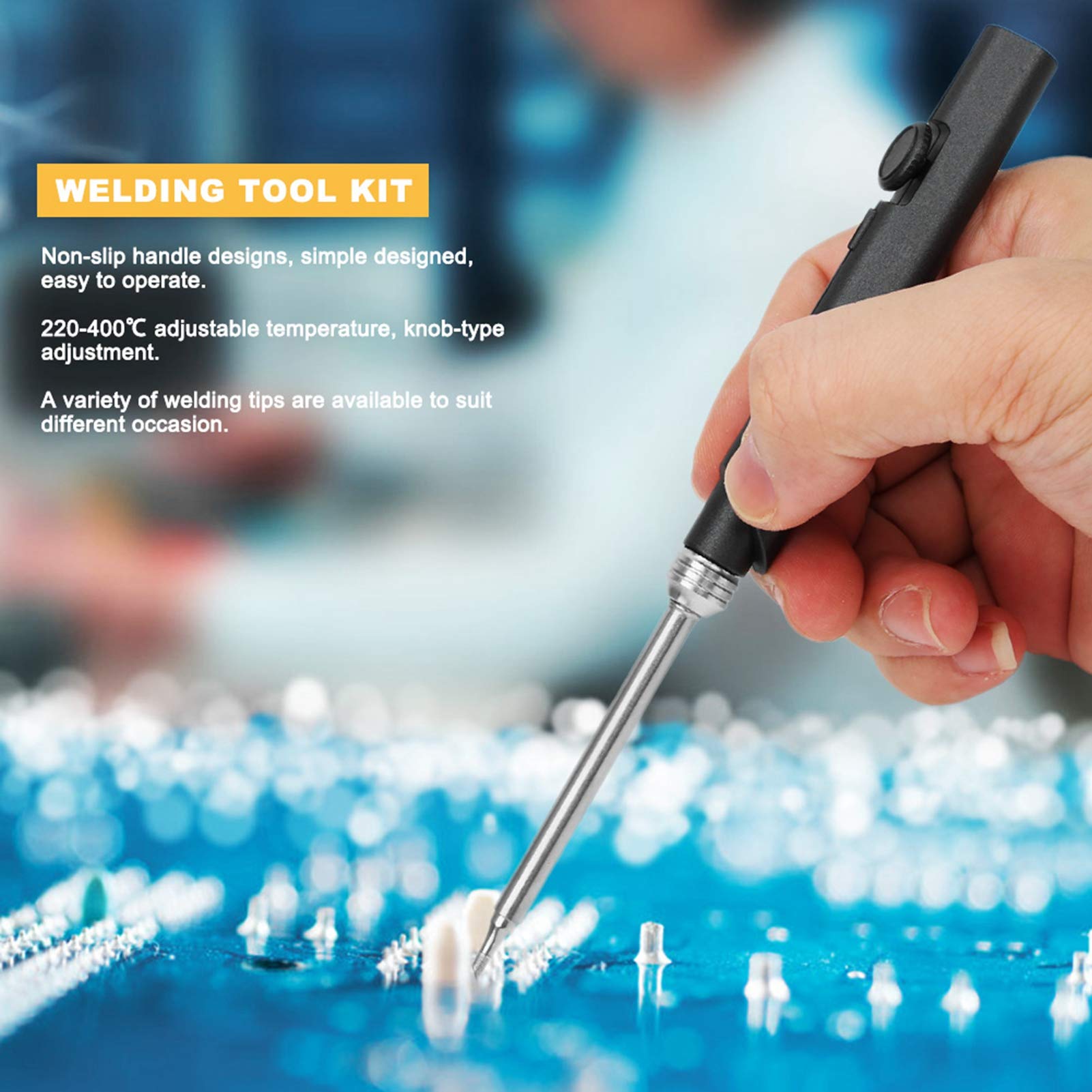 SH72 65W Electric Soldering Iron, Fast Heating Electric Soldering Iron, Adjustable Temperature Portable Mini Welding Tool with BC2 Head for Home Appliance Repair Electronic Components DIY 12?24V