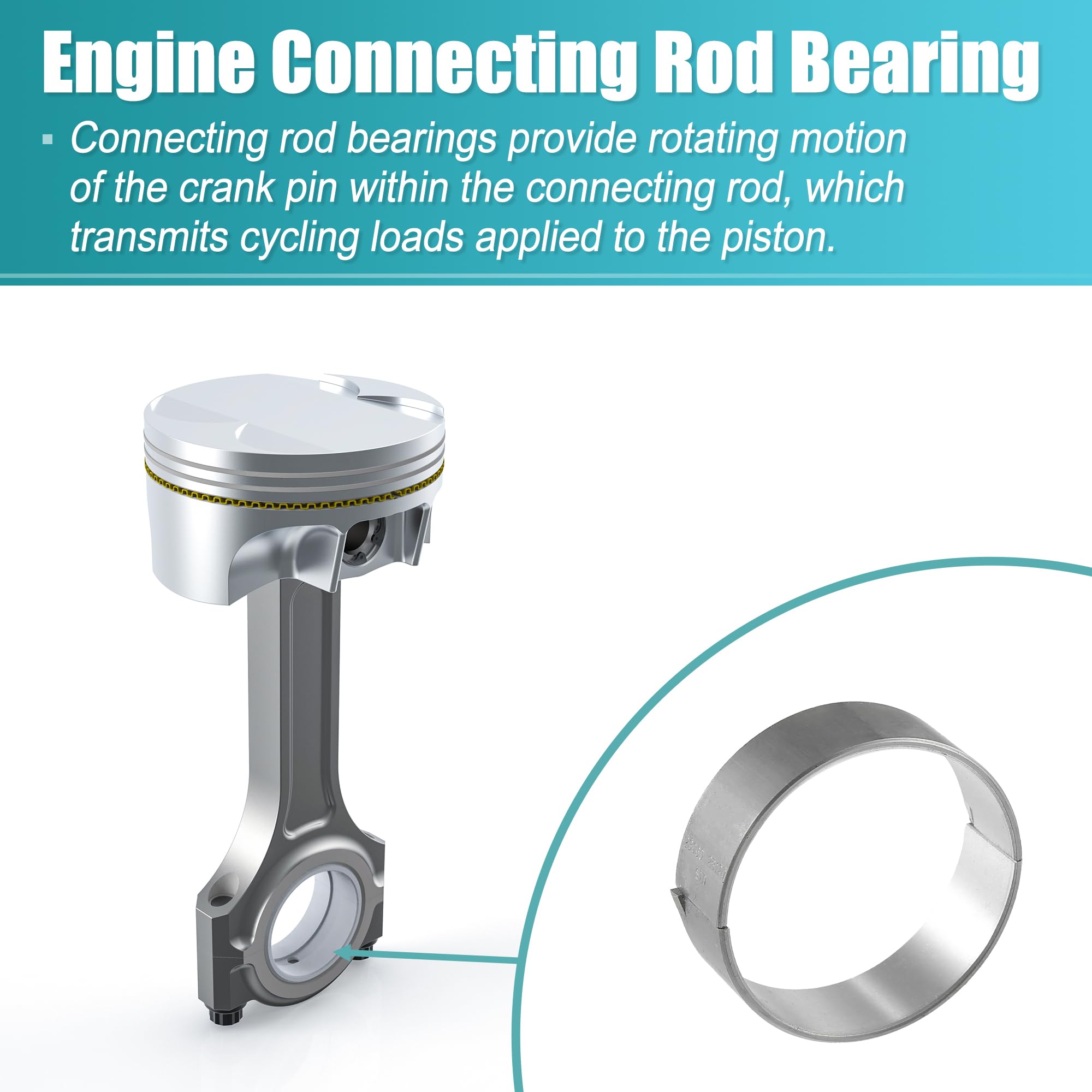 Connecting X AUTOHAUX Engine Connecting Rod Bearing Pair Set For Hyundai Accent 2012 2019 For 1123164