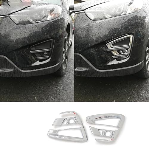 Ajuste para Mazda Cx-5 Cx5 2016 2017, cubierta de luz antiniebla, cubierta de luz antiniebla delantera y trasera de automóvil, moldura de moldura de