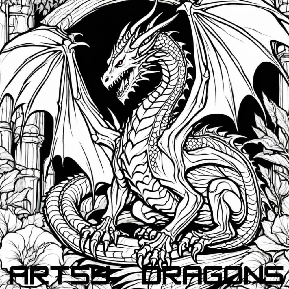 Artsy Dragons: Coloring Book