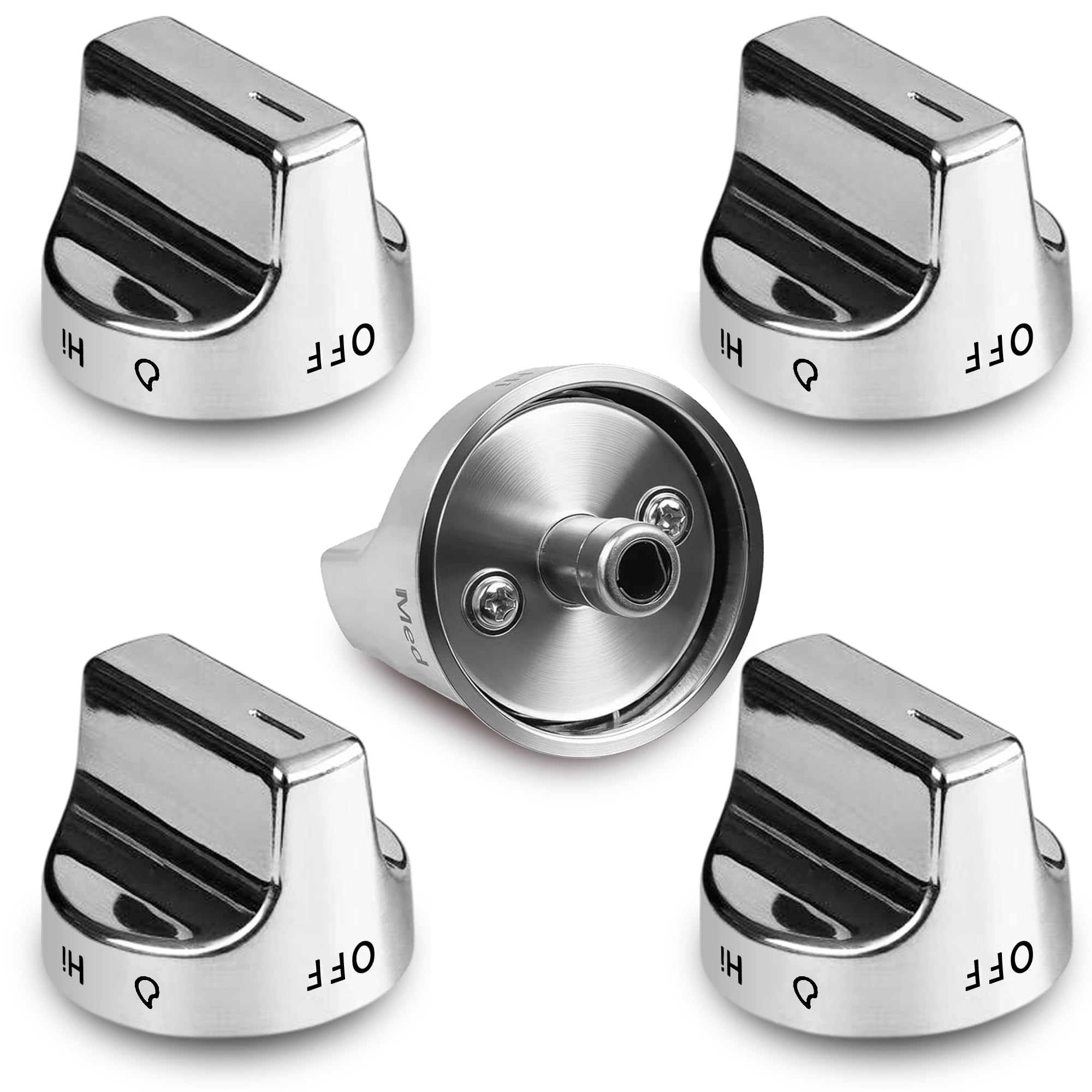 Photo 1 of (5Pcs) W11620567 Gas Stove Knobs Replacements Compatible with Whirlpool WFG525S0JS5/WFG525S0JS6 WFG525S0JZ5/WFG525S0JZ6/WFG535S0LS4, Range Oven Knob Replace Part W11510456 PS16745048
