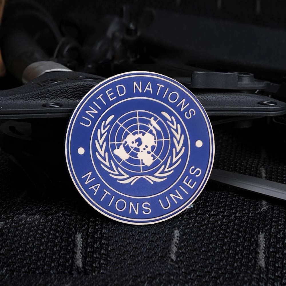 Morton Home UN United Nations U.N. Badge PVC Tactical Army Airsoft Patch (Blue)