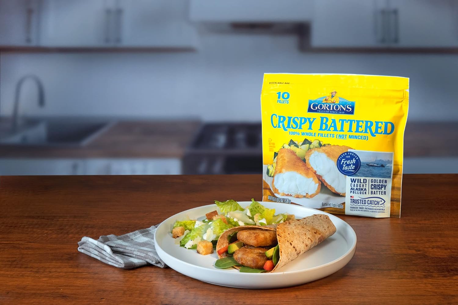 Gorton's, Crispy Battered Fish Fillets, 19 oz (Frozen)