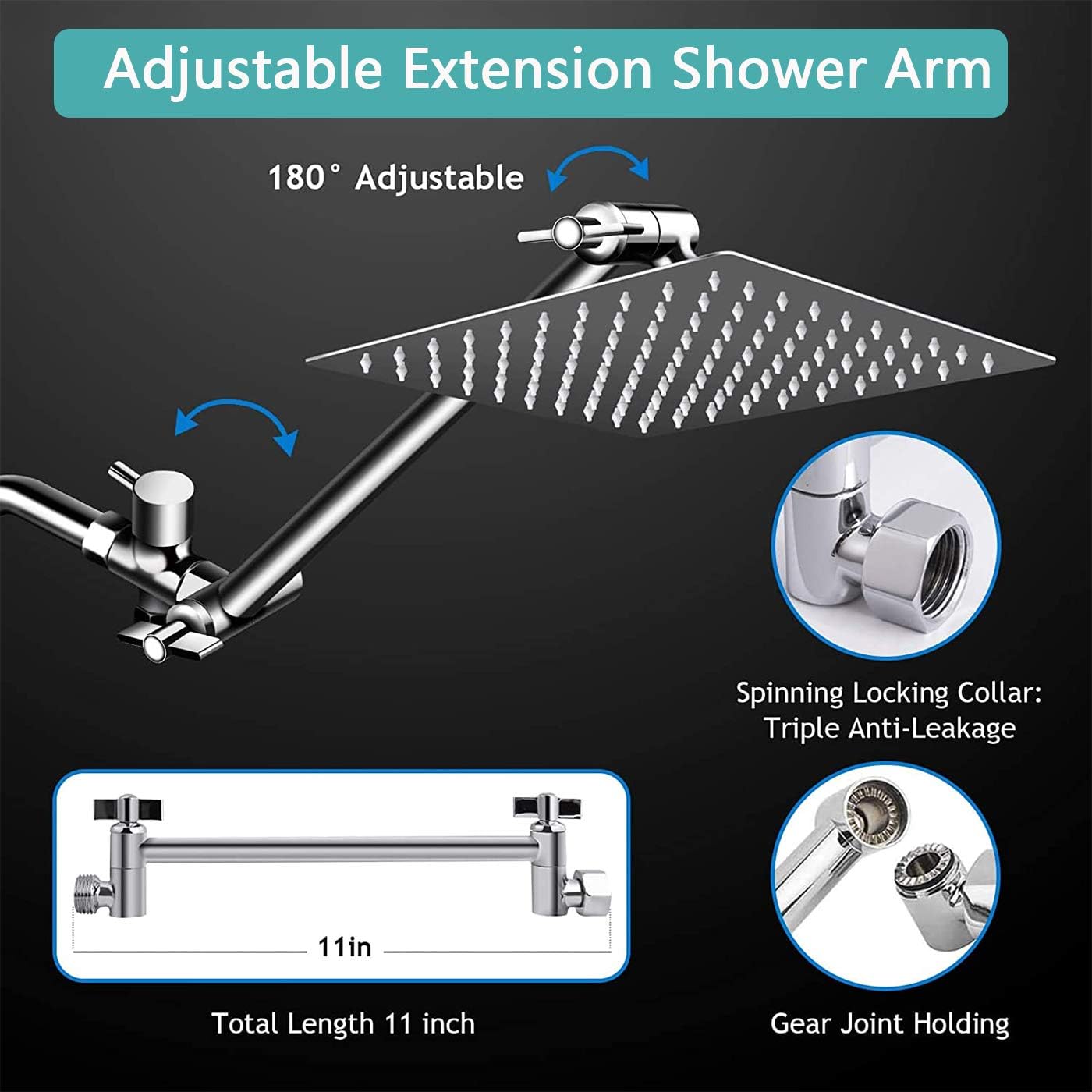 Black Friday - 70% OFF Shower Head with handheld, High Pressure 8 inch Stainless Steel Rain Shower Head with Handheld 5 Models,11 inch Adjustable Shower Arm,70 inch Hose Super Big Clearance! Shower Head with handheld, High Pressure 8 inch Stainless Steel Rain Shower Head with Handheld 5 Models,11 inch Adjustable Shower Arm,70 inch Hose