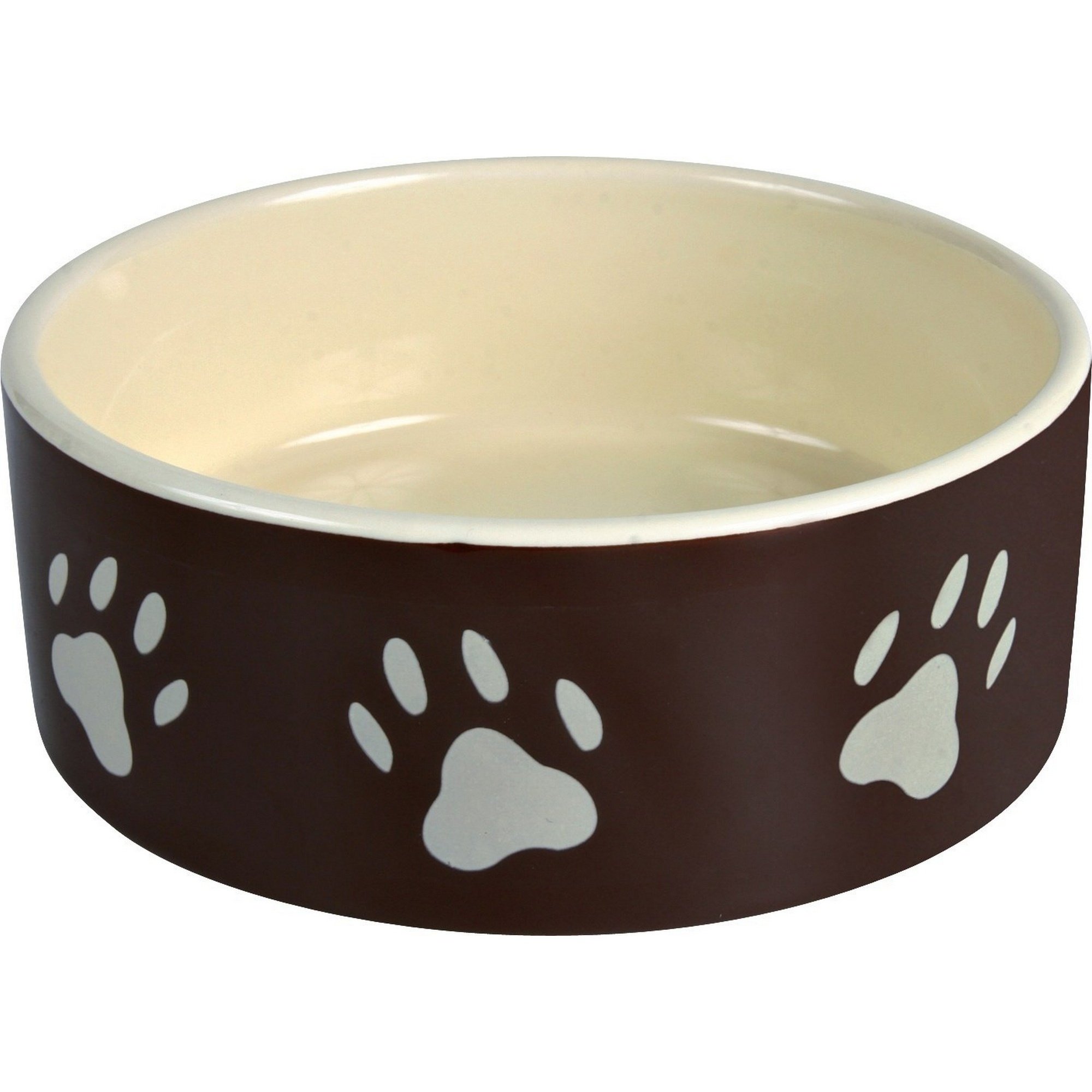 Trixie Dog /Taupe Ceramic Bowl - L/Ø 12 Cm Brown Size 0.3