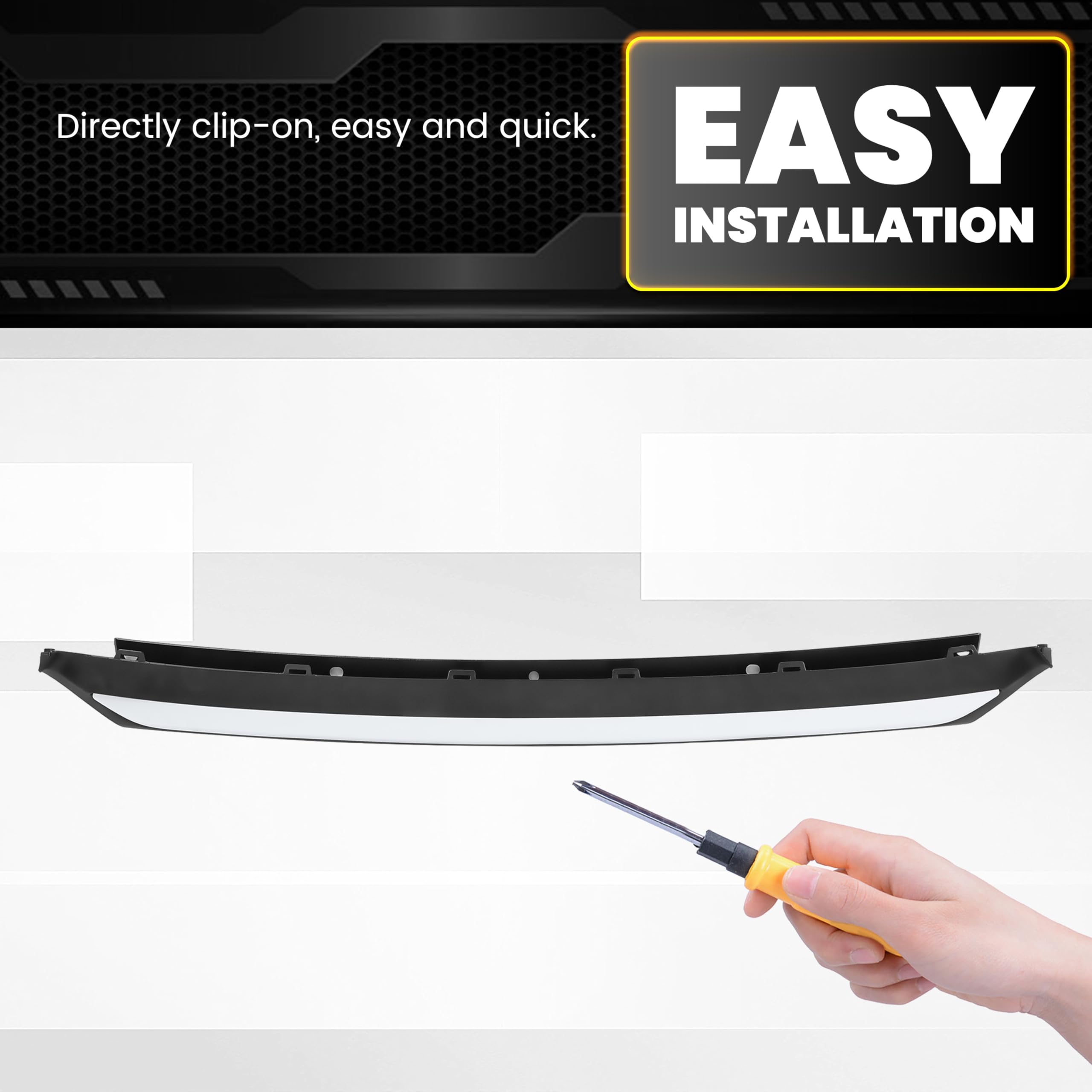 Front Bumper Trim Lower Chrome Compatible with 2013-2015 Honda