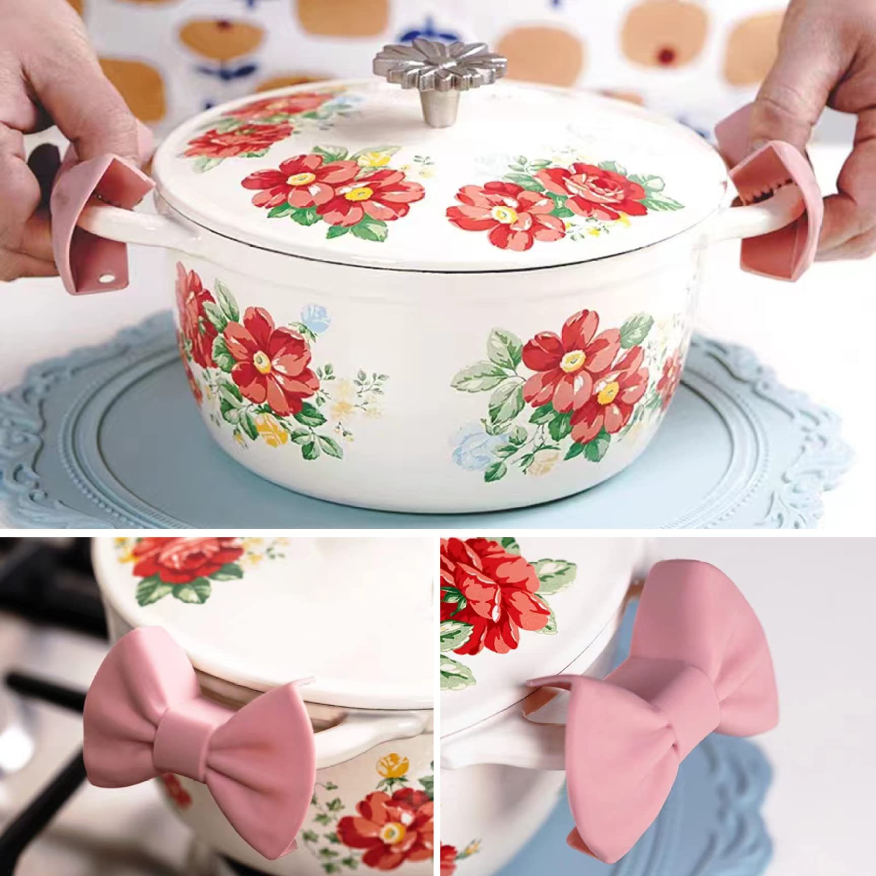 Guanti Forno In Silicone Anti-calore - Presine Sicure Per Pentole Pesanti, Design Antiscivolo - Foto 7