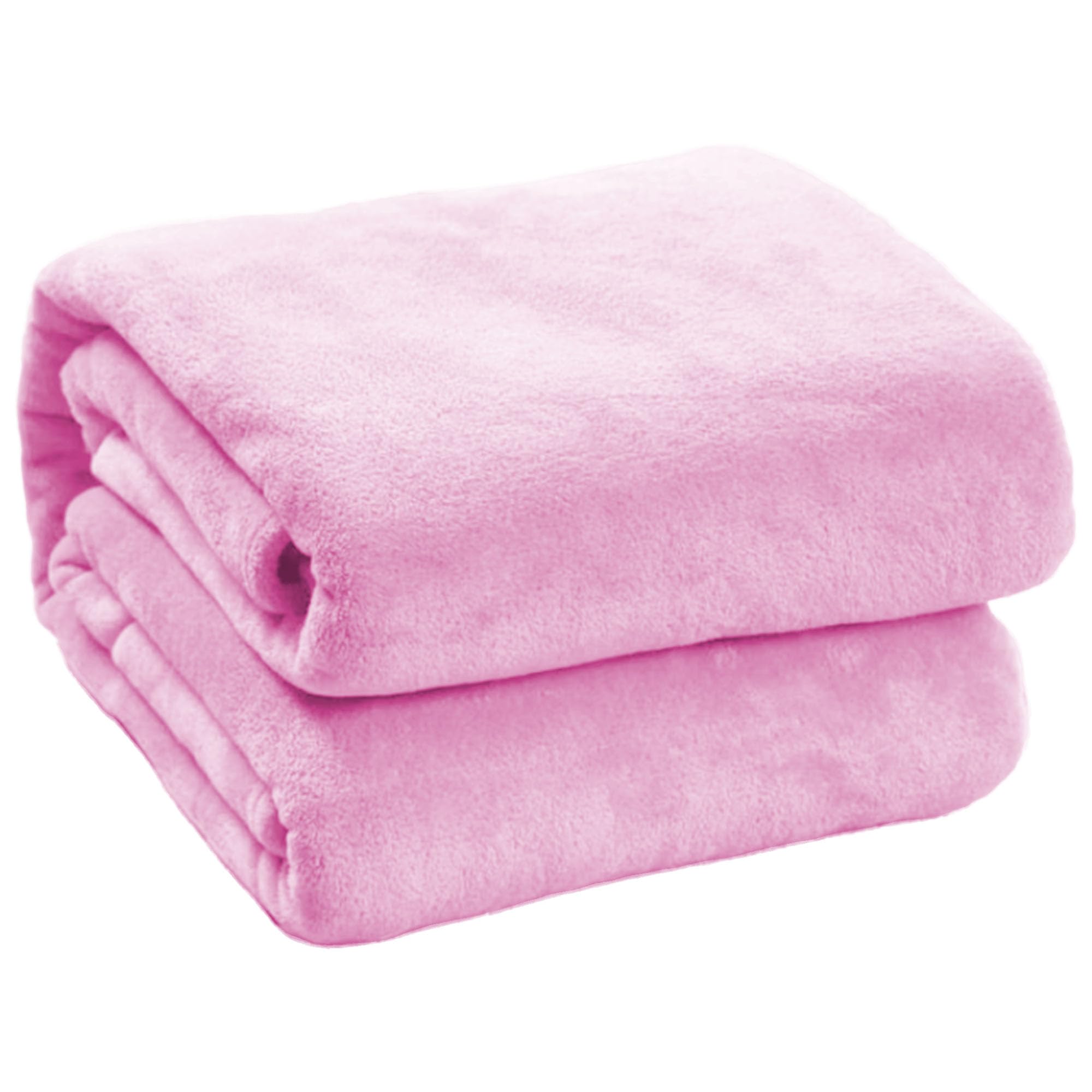 Couverture douillette en peluche respirante rose grand plaid de qualité supérieure pour lit et canapé
