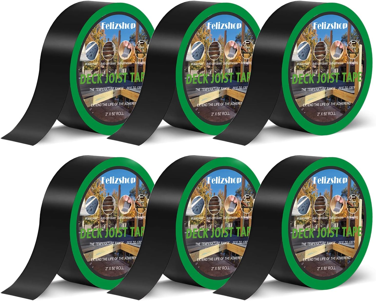 Deck Joist Tape Butyl Joist Tape 2'' x 50’ Flashing Joists