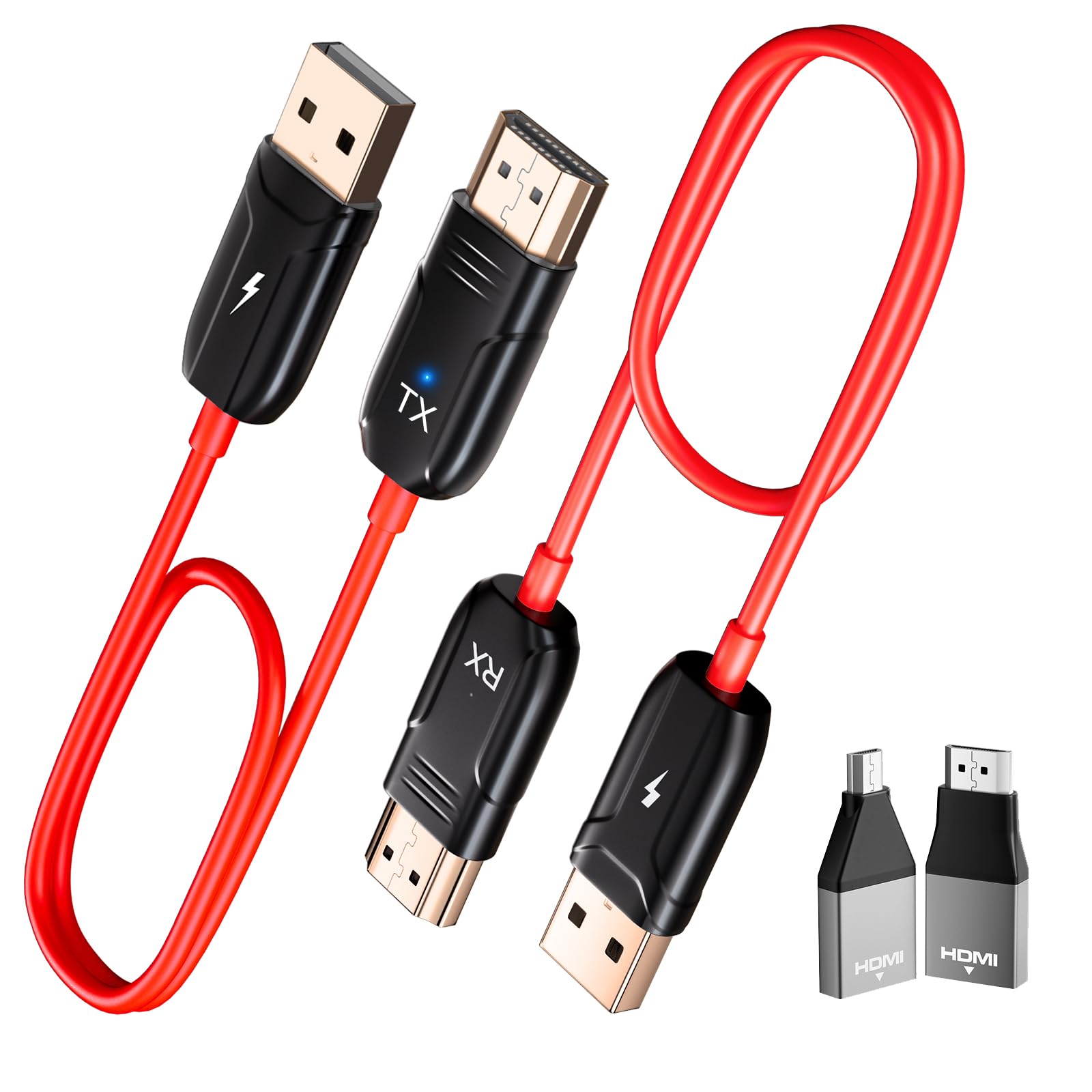 Wireless HDMI Transmitter and Receiver, 4K Decode 1080P@60Hz Ultra HD Output, HDMI Wireless Support 2.4/5G Plug & Play for Video Streaming and Audio to Monitor from PC/Projector/TV Box