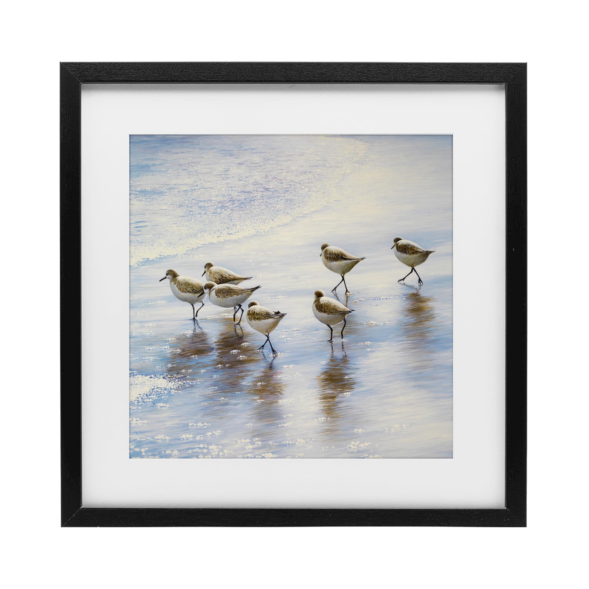 Impression encadrée Sand Dancers Stupell Industries sous verre noir cadre 41x41 cm